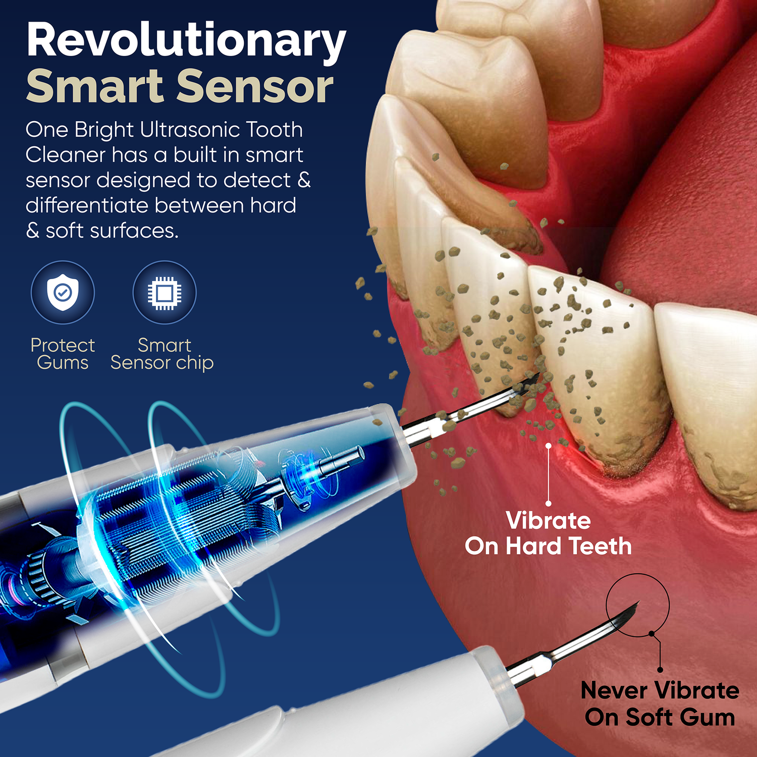 Ultrasonic tooth cleaner one bright dental plaque remover